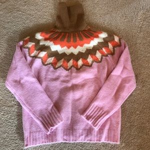 J Crew fair isle turtleneck sweater